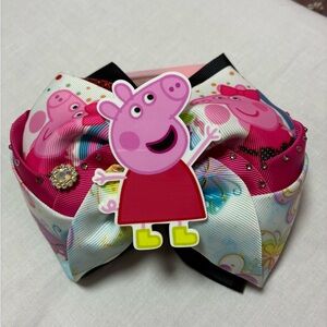 Peppa Pig Pink Character Hair Bow for Kids
